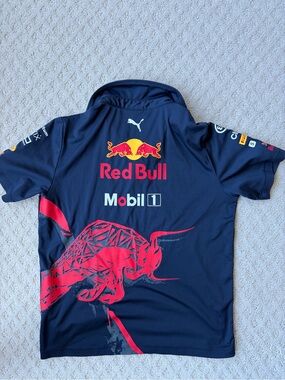 Navy and Red Kids Racing Polo Shirt by Puma